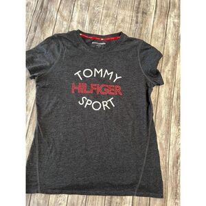 Women's Tommy Hilfiger sports gray, short‎ sleeve, pull over size medium